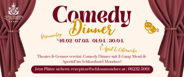 Comedy Dinner Schlosshotel Mondsee